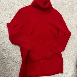 Charter Club Vibrant Red Turtleneck Cashmere Sweater